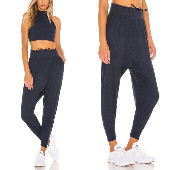 FREE PEOPLE X Fp Movement Can't Handle This Harem Sz M In Navy - Picture 2 of 8